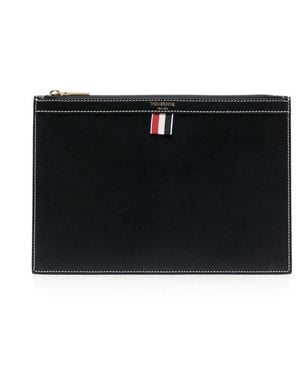 Thom Browne Smalle Leather Document Case - Black