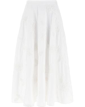 ROTATE BIRGER CHRISTENSEN 'Flower Maxi' Skirt - White