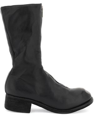 Guidi Front Zip Lederen Laarzen - Zwart