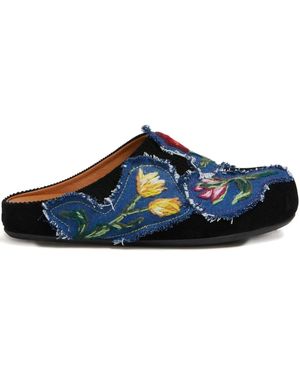 Marni Sandalen Met Bloemenprint - Blauw