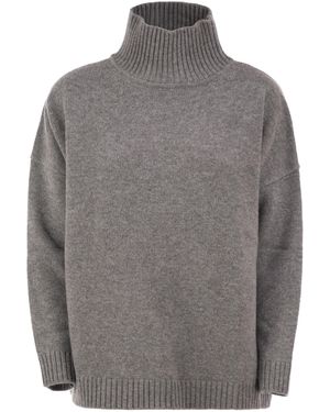 Weekend by Maxmara Wkdborgia Wool Turtleneck Sweater - Grey