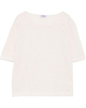 Base London Linen And Cotton Blend Sweater - White