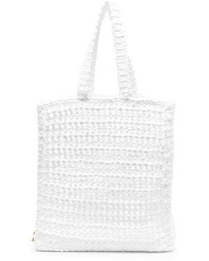 Chica Borsa Di Paglia Di Naxos - Bianco