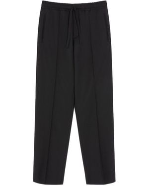 Valentino Vlogo Wool Trousers - Black