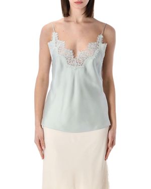Rohe Lace-Trim Silk Top - Grey