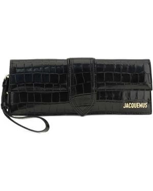 Jacquemus Le Bambino Clutch Met Krokodileffect - Zwart