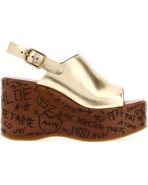 Chloé Graphic Maxime Wedges - Brown
