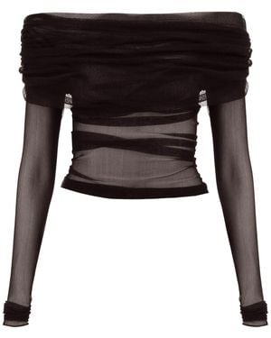 Christopher Esber "silk Tule Off Zou Moeten - Zwart