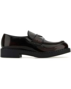 Prada Prada Polished Leather Loafer - Black