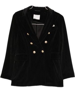 Circolo 1901 Cotton Double-Breasted Jacket - Black