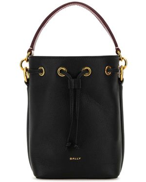 トートバッグ BALLY FW23 Ivory canvas Bar bucket bag (WAU00ZCV034 I182O) Bally Bucket Bag Bar In Ivory | ModeSens