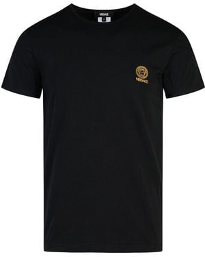 Versace 2 schwarze Baumwoll -T -Shirts Set