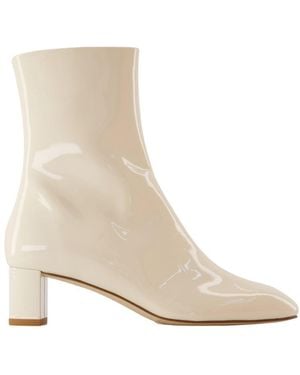 Aeyde Weiße Lackleder Spitze Stiefeletten - Natur