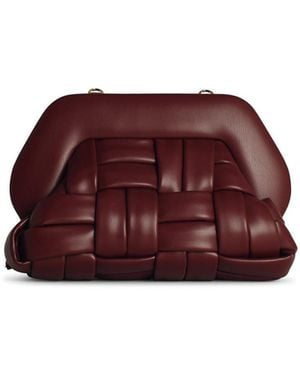 THEMOIRÈ Moirè 'Tia Weaved' Burgundy Vegan Lear Bag - Purple