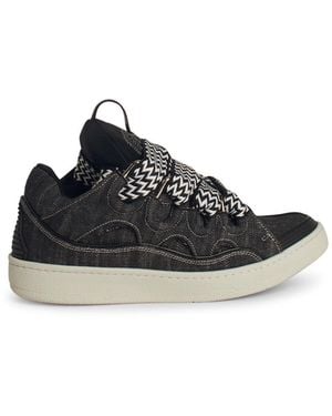 Lanvin 'curb' Zwarte Denim Sneakers