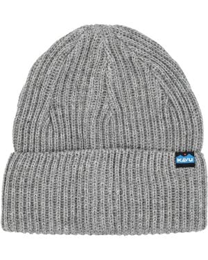 Kavu Ribbed Knit Beanie Hat - Grey