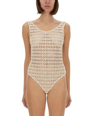 Alysi Macramé Bodysuit - Natural