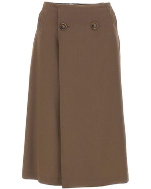 MM6 by Maison Margiela Midi Skirt - Brown