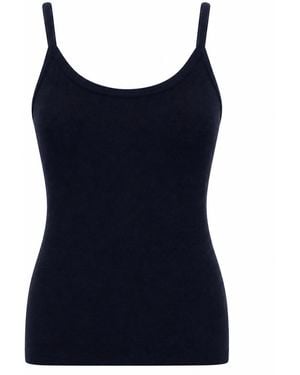 LA ROSE Tank Cash/Seide Blau Marineblau