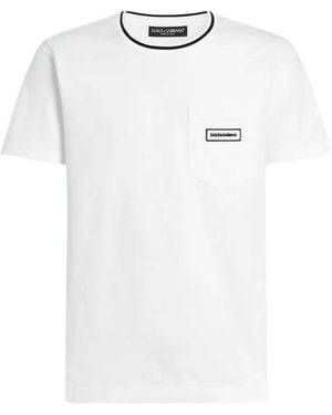 Dolce & Gabbana Katoenen T-shirt Met Logo - Wit