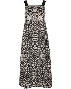 Weekend by Maxmara Wkimoli – Printed Cotton Long Dress - White