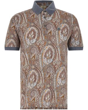 Etro Poloshirt "Arnica Paisley". - Mehrfarbig