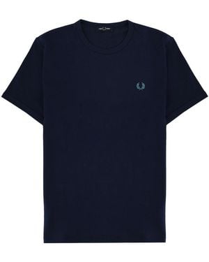 Fred Perry T-Shirt With Logo - Blue