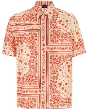 Fendi Printed Silk Shirt - Orange