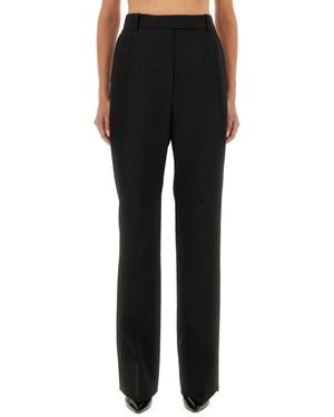 Tom Ford Sharp Wool Trousers With Pleats - Black