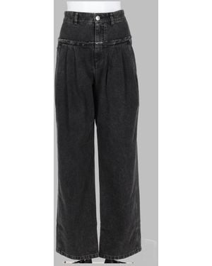 Isabel Marant High-Rise Wide-Leg Jeans - Grey