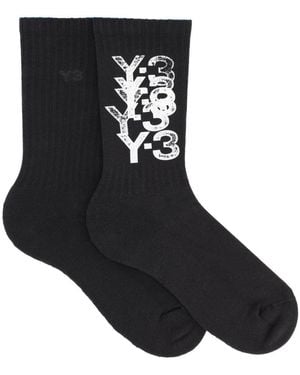 Y-3 Socks With Logo - Black