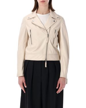 S.W.O.R.D Lambskin Biker Jacket - Natural