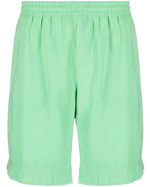 MSGM Bermuda With Logo - Green