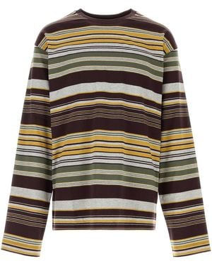 Dries Van Noten Embroidered Cotton Oversize Hember T Shirt - Multicolour