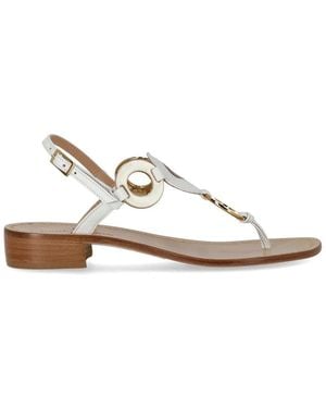 Paolo Ferrara Jewel Sandal - White