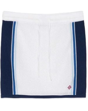CASABLANCA Mesh Skirt With Drawstring - Blue