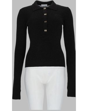 Ganni Luxurious 100% Wool Jumper - Black