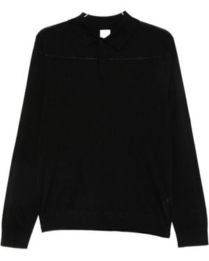 Paul Smith Wool Polo Shirt - Black