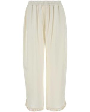Stella McCartney White Satin Pyjamas Pant
