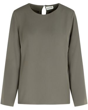 P.A.R.O.S.H. 'Poker' graue Polyesterbluse - Grün