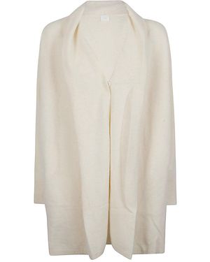 C.t. Plage V Cardigan de lana de cuello - Blanco