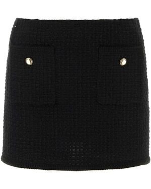 Miu Miu Boucle Mini Skirt - Black
