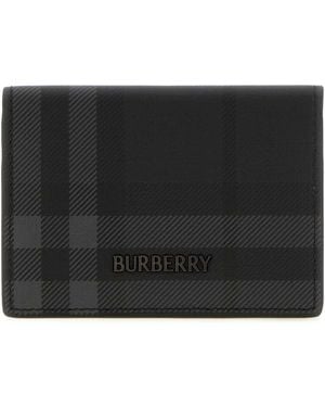Burberry Printed Canvas Mini Card Holder 10 Cm X 8 Cm - Black