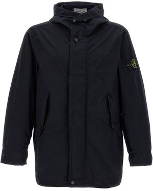 Stone Island 'Light Compact Touch Poly Tc' Parka - Blau