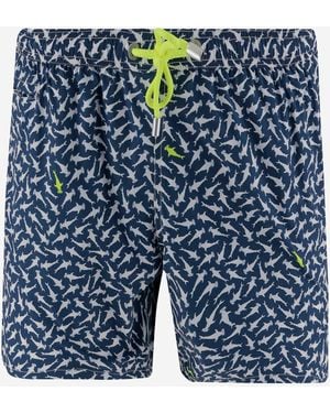 Mc2 Saint Barth Badeanzug mit gemustertem Druck - Blau