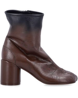 MM6 by Maison Margiela Anatomic Leather Ankle Boots - Brown
