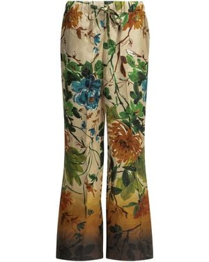 Samantha Sung Silk Pants - Green