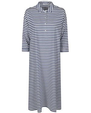 C-ZERO SHIRT Cotton Polo Dress - Blue