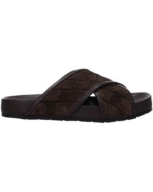 Bottega Veneta Tarik Hombres Pantuflas Y Zuecos Ante Marrón/Chocolate Oscuro
