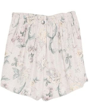 forte_forte Printed Shorts - White